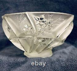 Phoenix Consolidated Glass Art Deco Martele Line Jonquil Crystal Bowl 8D