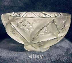 Phoenix Consolidated Glass Art Deco Martele Line Jonquil Crystal Bowl 8D