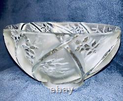 Phoenix Consolidated Glass Art Deco Martele Line Jonquil Crystal Bowl 8D
