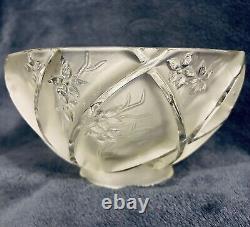 Phoenix Consolidated Glass Art Deco Martele Line Jonquil Crystal Bowl 8D