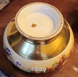 Pickard Punch Centerpiece Bowl All Over Gold Fruit Signed Yeschek 1903-1905 #7