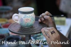 Polish Pottery Bowl 10 Ceramika Artystyczna Marigold Dreams UNIKAT