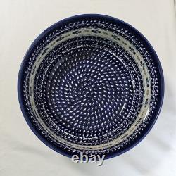 Polish Pottery Extra Large Mixing / Salad Serving Bowl 10.5 x 5.5 inch Floral