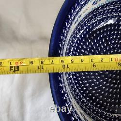 Polish Pottery Extra Large Mixing / Salad Serving Bowl 10.5 x 5.5 inch Floral