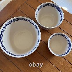 Polish Pottery MIXING/Serving BOWL SET Pine Trees Stars Boleslawiec 3 SHIPS FREE