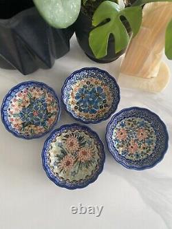 Polish Pottery Unikat Bowls, Set of 4, By Ceramika Artystyczna