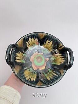 Pre-WWII German Germany Glazed Art Pottery Bowl plate Dish stunning Historic