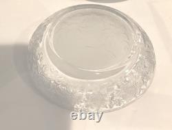Princess House 8 Pasta Soup Bowls Fantasia frosted etched Floral Lot