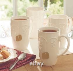 Princess House Marbella Latte Mugs 3286 Set of 4 HTF