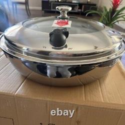 Princess House Vida Sana 5-Ply Stainless Steel 6 Qt. Casserole 14 W 4 D