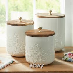Princess House WILDFLOWER Canister Set (40212) New In Box