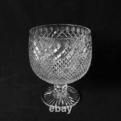 Punch Bowl crystal, hand cut, diamond and fan pattern, new