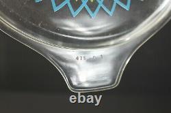Pyrex 475-C1 Blue Spirograph Casserole Glass Lid, 2-1/2qt #PX130