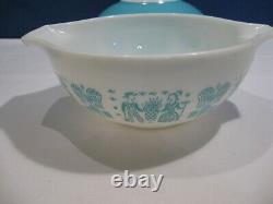 Pyrex Amish Butterprint Cinderella Mixing Nesting Bowls Turquoise/Blue Set of 4