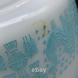 Pyrex Amish Turquoise Butterprint Cinderella Mixing Bowls Set 1QT 1.5QT 2.5QT
