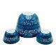 Pyrex Blue Set of 4 Colonial Mist Nesting Mixing Bowls 2x 401 403 404 VINTAGE