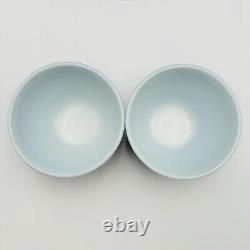 Pyrex Blue Set of 4 Colonial Mist Nesting Mixing Bowls 2x 401 403 404 VINTAGE