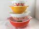 Pyrex Friendship Cinderella Nesting Bowls Set of 4 441 442 443 444 Birdie Red