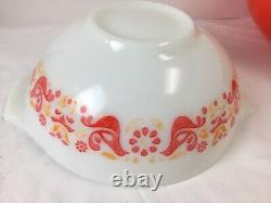 Pyrex Friendship Cinderella Nesting Bowls Set of 4 441 442 443 444 Birdie Red