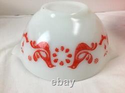 Pyrex Friendship Cinderella Nesting Bowls Set of 4 441 442 443 444 Birdie Red