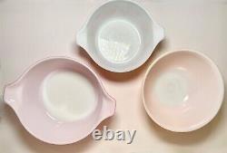 Pyrex Friendship Set Of 3 Bowls Lids 402 474 473 Mixing Casserole Birds Ovenware