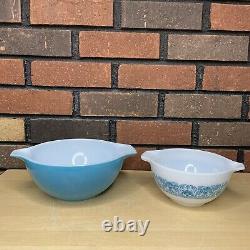Pyrex HORIZON BLUE Cinderella Mixing Nesting Bowls Set Of 4