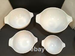 Pyrex Orange Amish Butterprint Cinderella Mixing Bowls Complete Set Hard to Find