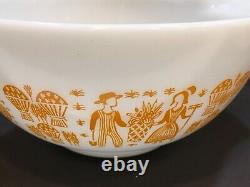 Pyrex Orange Amish Butterprint Cinderella Mixing Bowls Complete Set Hard to Find