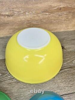 Pyrex Primary Colors Nesting Mixing Bowls # 401 402 403 404 Set Of 4