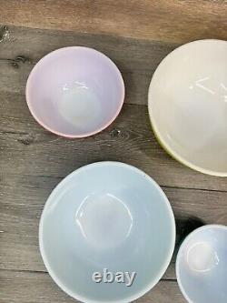 Pyrex Primary Colors Nesting Mixing Bowls # 401 402 403 404 Set Of 4