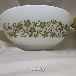 Pyrex Spring Blossom Green White Daisy Cinderella Mixing Bowls Set Of 3