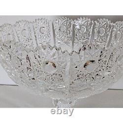 Queen Lace Round Compote sawtooth Bohemian Bowl