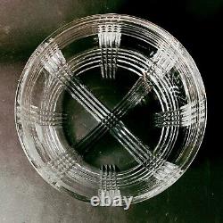 RALPH LAUREN GLEN PLAID SERVING BOWL, LARGE, Cut Lead Crystal, 8 5/8, GERMANY