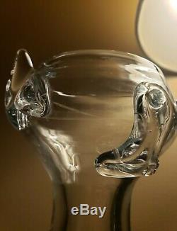 RARE Blenko Glass Kitty Cat #559 Vase by Wayne Husted Vintage 1955 MCM HTF EC