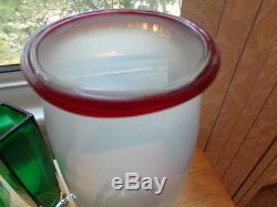 RARE Blenko Hand Blown Glass Vase Opalescent Specialty Line Rialto Wayne Husted