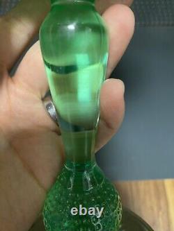 RARE English Hobnail Green Ball Stem Sweetmeat Glass Round Top Depression Glass