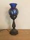 Rare Fenton Dave Fetty Favrene Pulled Feather Lamp