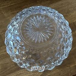 RARE Fostoria American 8 5/8 Flared Cupped Clear Glass Bowl Cubist Stem 2056