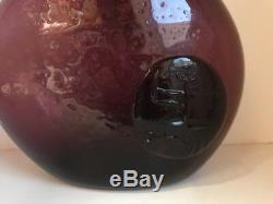 RARE Husted Blenko Amethyst Flattened Vase With Button 551 1957 Catalog Page 15