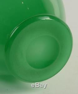RARE Large Antique Steuben Art Glass Jade Green Frederick Carder Handled Vase