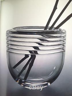 RARE NEW in Box Art Glass STEUBEN TALL MOMENTUM VASE PERFECT Crystal Bowl Heart