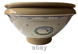 RARE Nicholas Mosse Pottery Lg Bowl 14 Ireland Handmade AND 14 Platter Lid