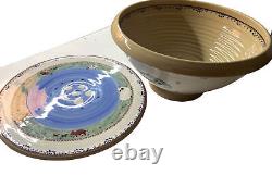 RARE Nicholas Mosse Pottery Lg Bowl 14 Ireland Handmade AND 14 Platter Lid