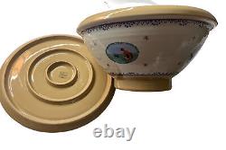 RARE Nicholas Mosse Pottery Lg Bowl 14 Ireland Handmade AND 14 Platter Lid