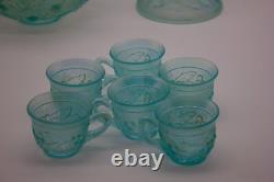 RARE Northwood Acorn Burrs 8pc Punch Set (Ice Blue)