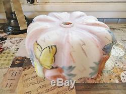 RARE PAIRPOINT PUFFY LAMP SHADE Papillon WITH BUTTERFLYS MINT