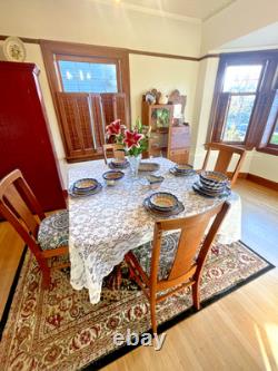 RARE! Polish Pottery Mosaic 23-Piece Dinnerware Set for 7 + Extra Pieces