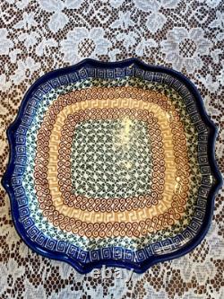 RARE! Polish Pottery Mosaic 23-Piece Dinnerware Set for 7 + Extra Pieces