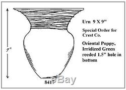 RARE SPECIAL ORDER Steuben Oriental Poppy Art Glass Lamp Base NR