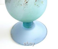 RARE Tubi Vadan Fused Glass & Copper Vessel Romania 12' Tall Signed